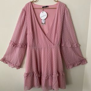 Blush Plus Ruffle Skater Dress